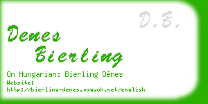 denes bierling business card
