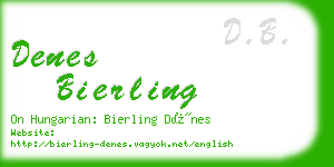 denes bierling business card